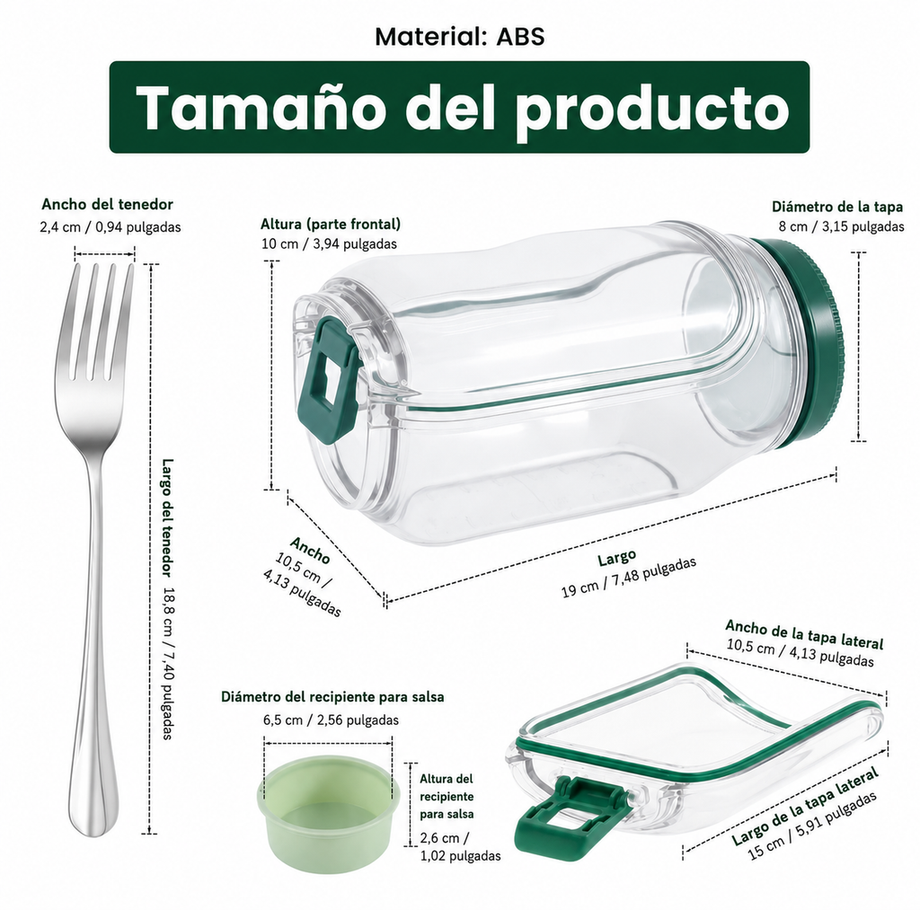 Taper de abertura lateral CON tenedor